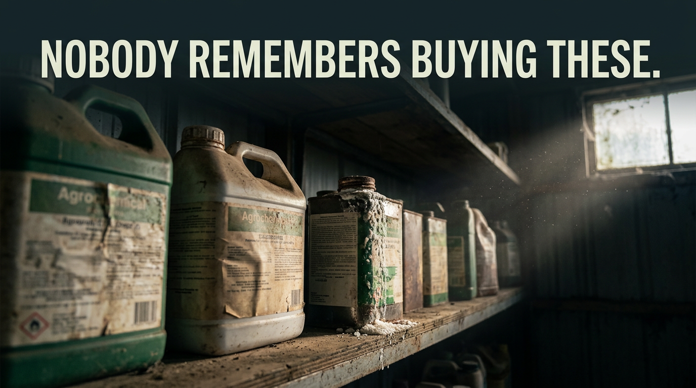 The Shelf At The Back Of The Chemical Store Nobody Has Touched Since 2019